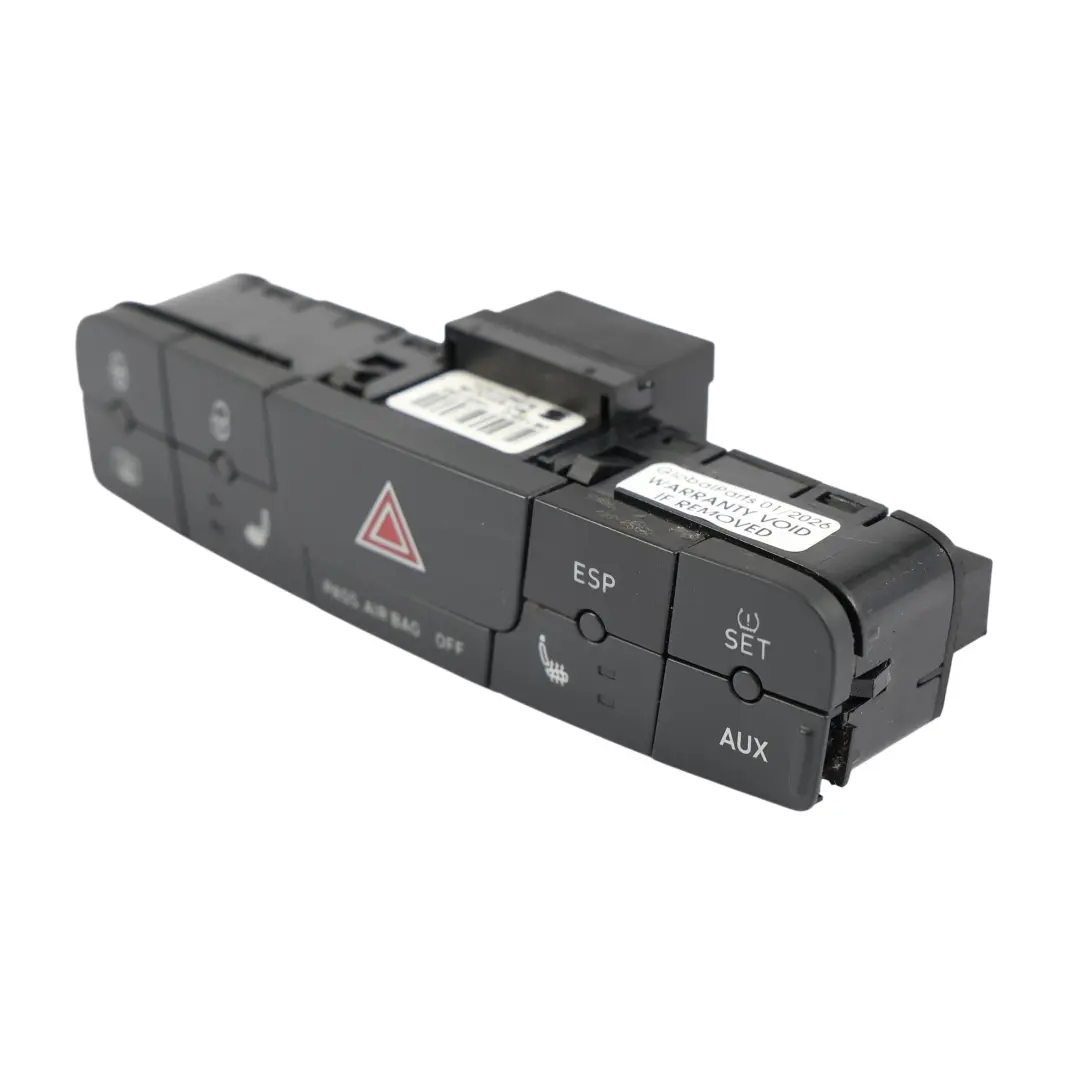 Seat Ibiza 6J Salpicadero Luces Emergencia Panel Interruptor Negro - SKU 6J0927137H - Número de pieza 6J0927137H