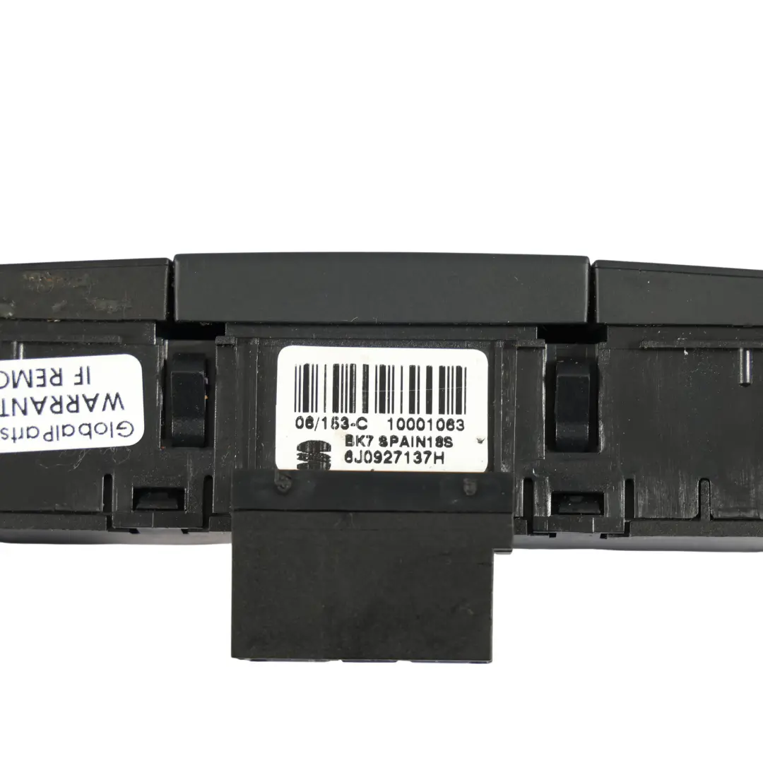 Seat Ibiza 6J Interrupteur Feux Détresse Tableau Bord Noir - SKU 6J0927137H - Numéro de pièce 6J0927137H