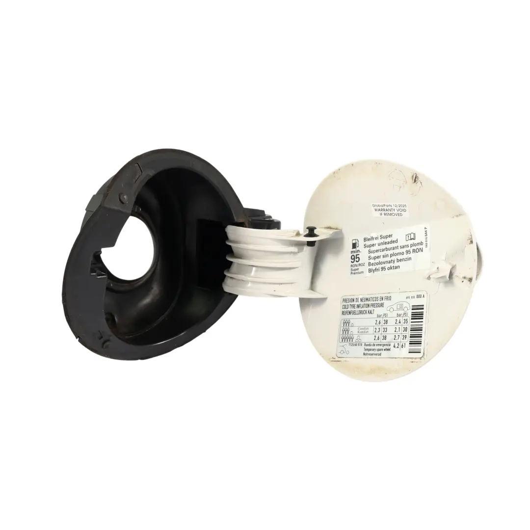 Seat Ibiza 6P Tapa Del Tapón Del Depósito FR 6P Candy White - B9A/F9E - SKU 6J4809905F-CAN - Número de pieza 6J4809905F