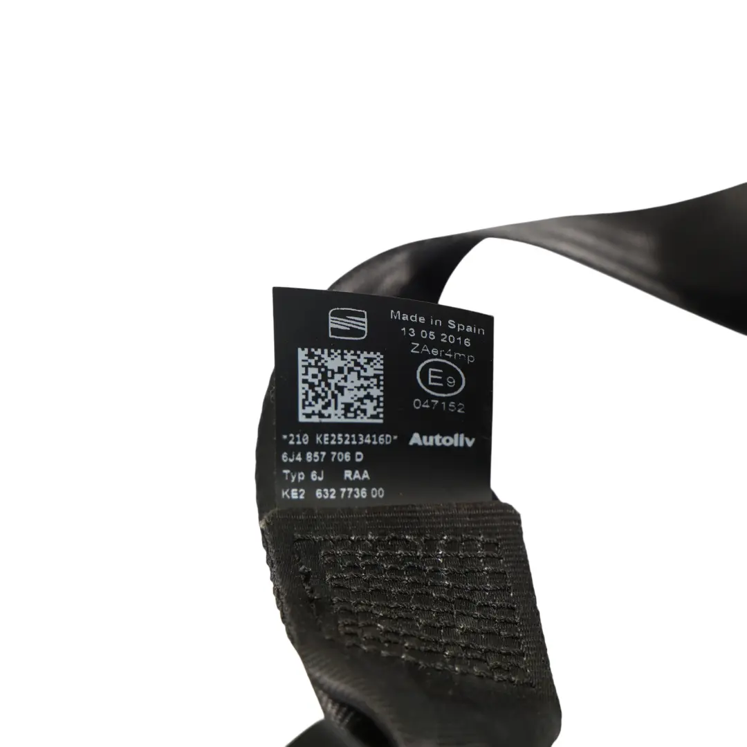 Seat Ibiza IV 6J Ceinture Supérieure Avant Droite - SKU 6J4857706D - Numéro de pièce 6J4857706D