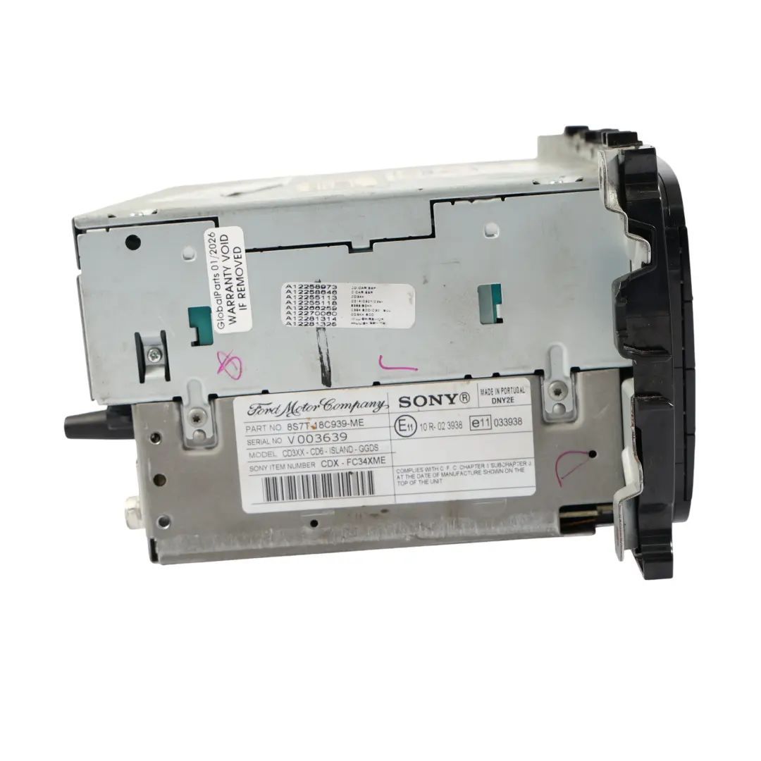Ford Mondeo Mk4 Galaxy Mk3 Sony DAB Radio CD Player Changer 8S7T-18C939-ME - SKU 6M2F-18C821-FD - Part number 6M2F-18C821-FD