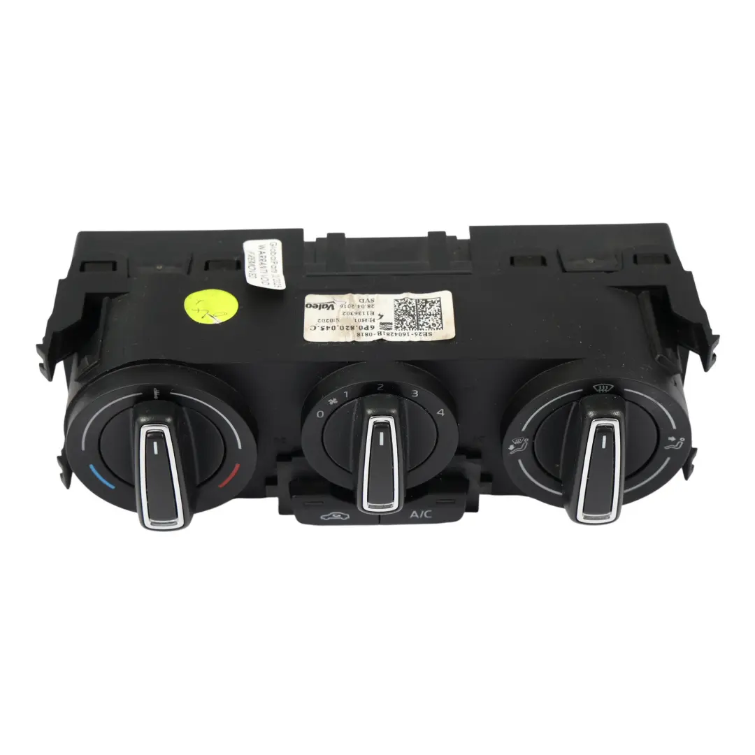 Mk4 6J 6P Panneau De Contrôle De La Climatisation pour Seat Ibiza à propos du numéro de pièce 6P0820045C Seat Ibiza Mk4 6J 6P Panneau De Contrôle De La Climatisation - SKU 6P0820045C - Numéro de pièce 6P0820045C