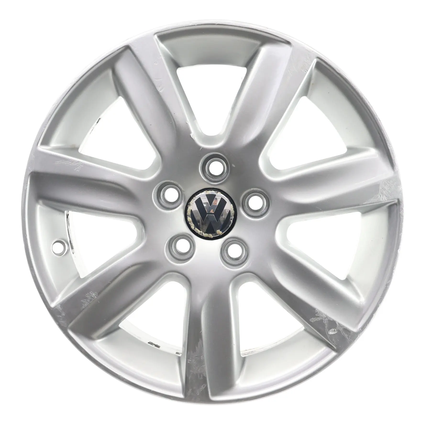 VW Volkswagen Polo 6R Mk5 Silberne Leicht metall felge 15" ET:40 6J 6R0601025L