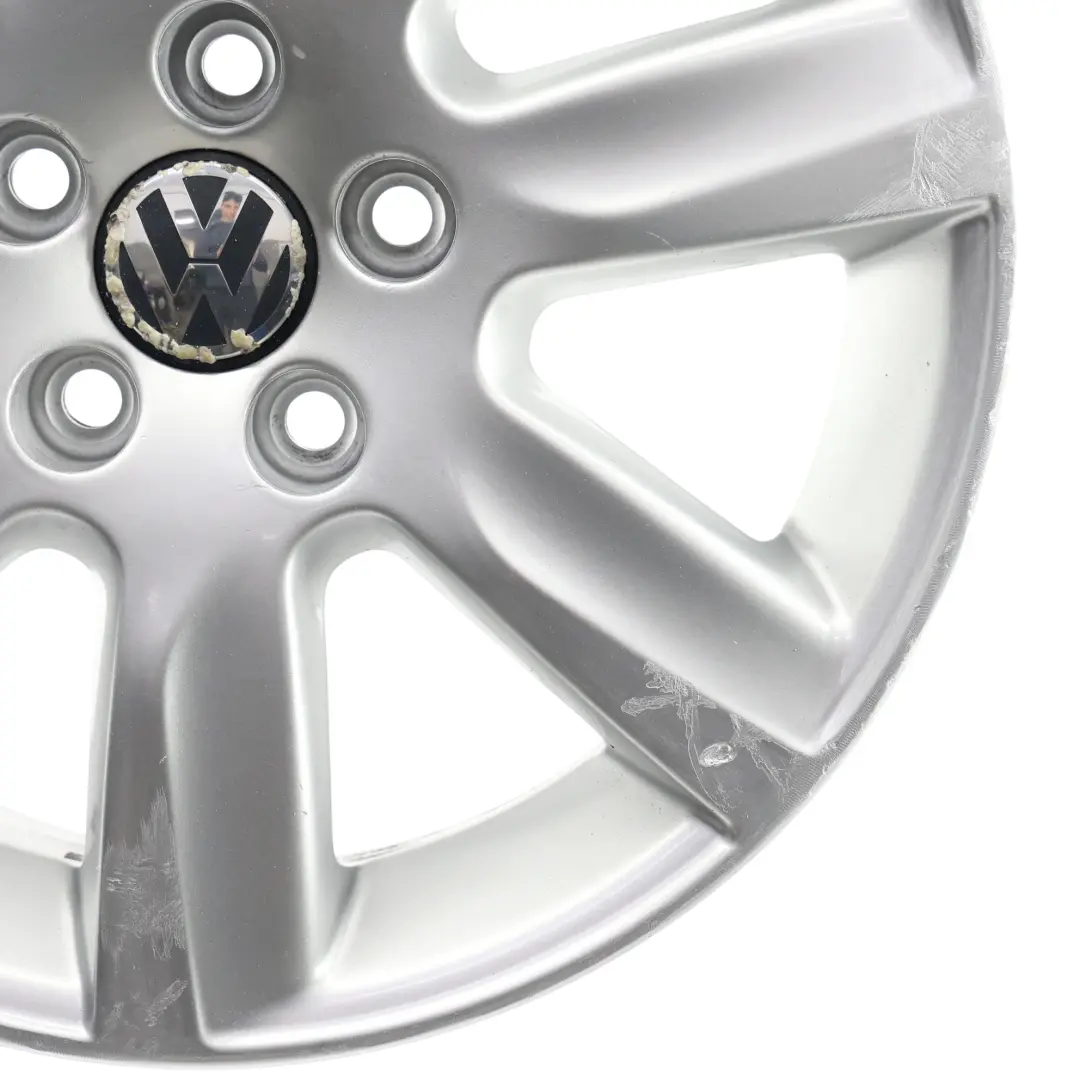 VW Volkswagen Polo 6R Mk5 Silberne Leicht metall felge 15" ET:40 6J - SKU 6R0601025L-1 - Teilenummer 6R0601025L