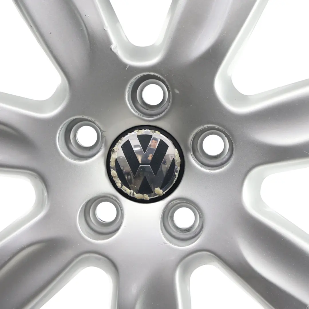 VW Volkswagen Polo 6R Mk5 Argento Cerchio in lega 15" ET:40 6J - SKU 6R0601025L-1 - Numero di parte 6R0601025L