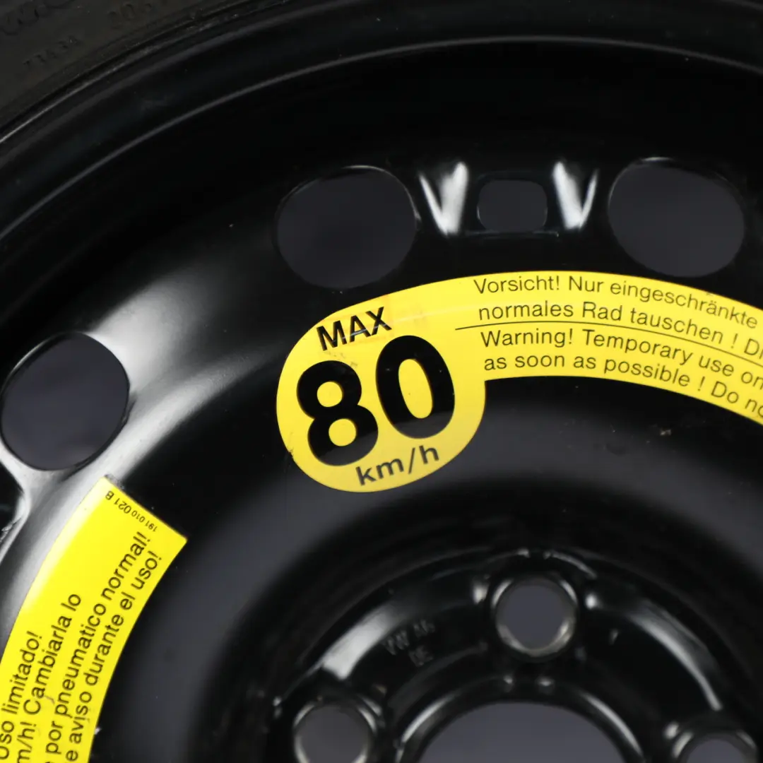 Spare Wheel Steel R15 Tyre Continental 185/60 to VW Volkswagen Polo 6R with Part number 6R0601027D VW Volkswagen Polo 6R Spare Wheel Steel R15 Tyre Continental 185/60 - SKU 6R0601027D-2 - Part number 6R0601027D