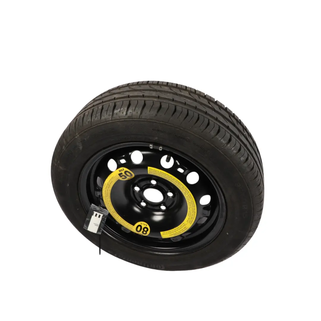 VW Volkswagen Polo 6R Spare Wheel Steel R15 Tyre Continental 185/60 - SKU 6R0601027D-2 - Part number 6R0601027D