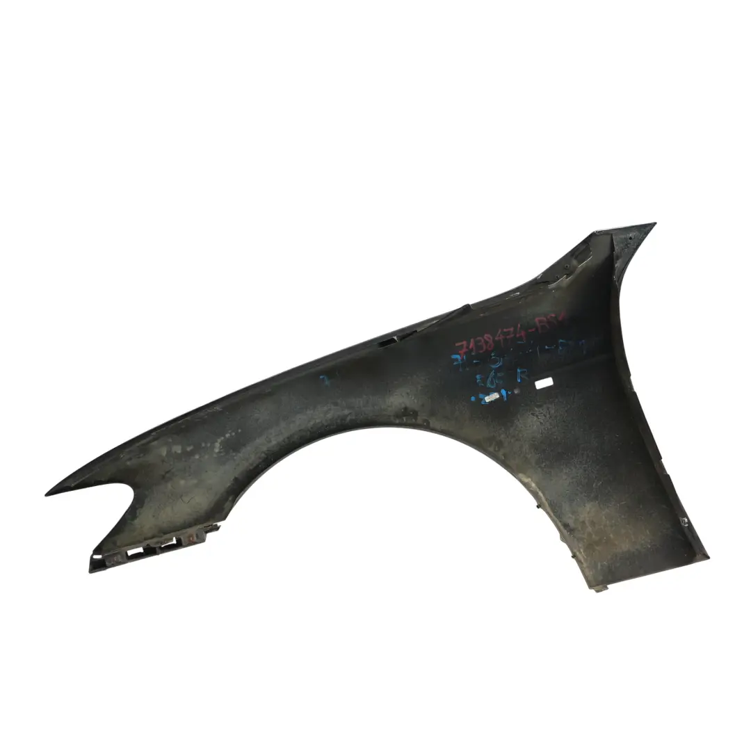 BMW E65 E66 Pannello Laterale Anteriore Destro Parafango Black Sapphire - 475 - SKU 7138474-BS1 - Numero di parte 7138474