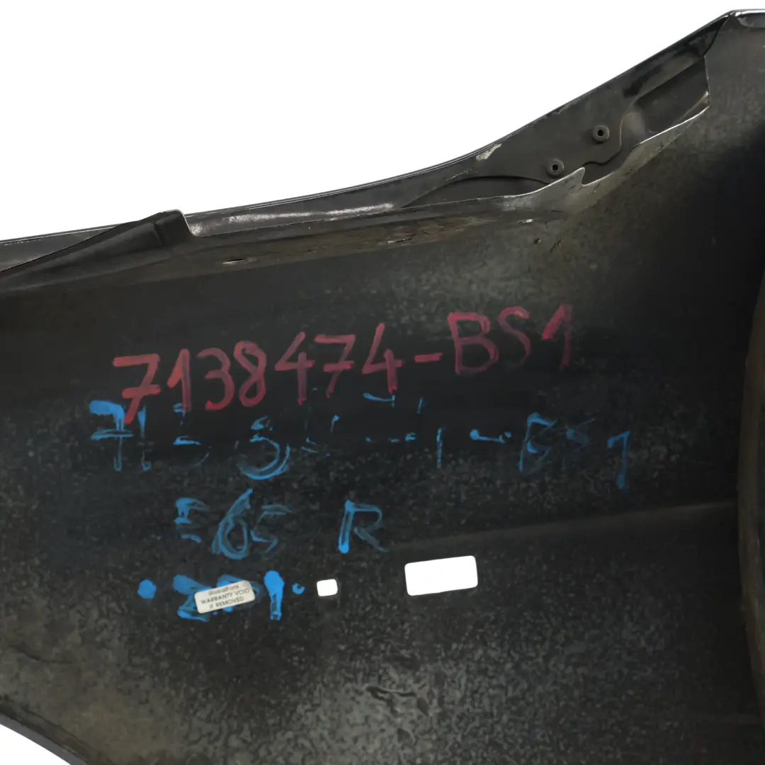 Seitenwand Vorne Rechts Kotflügel Black Sapphire Metallic - 475 für BMW E65 E66 mit Teilenummer 7138474 BMW E65 E66 Seitenwand Vorne Rechts Kotflügel Black Sapphire Metallic - 475 - SKU 7138474-BS1 - Teilenummer 7138474