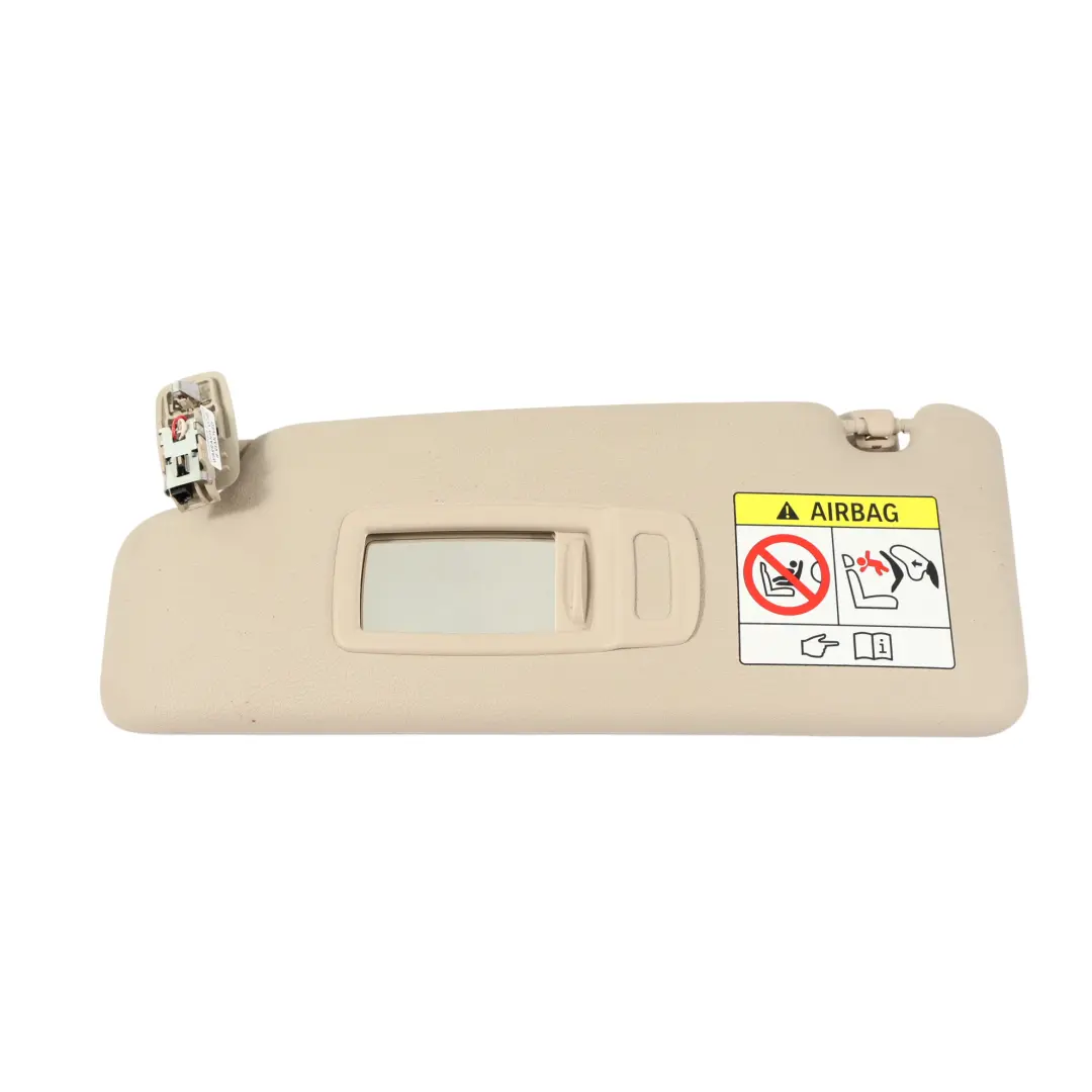 BMW F46 Sonnen Blende Sonnenblende Mit Label Spiegel Oyster Links Seite 7402854 - SKU 7402855 - Teilenummer 7402855