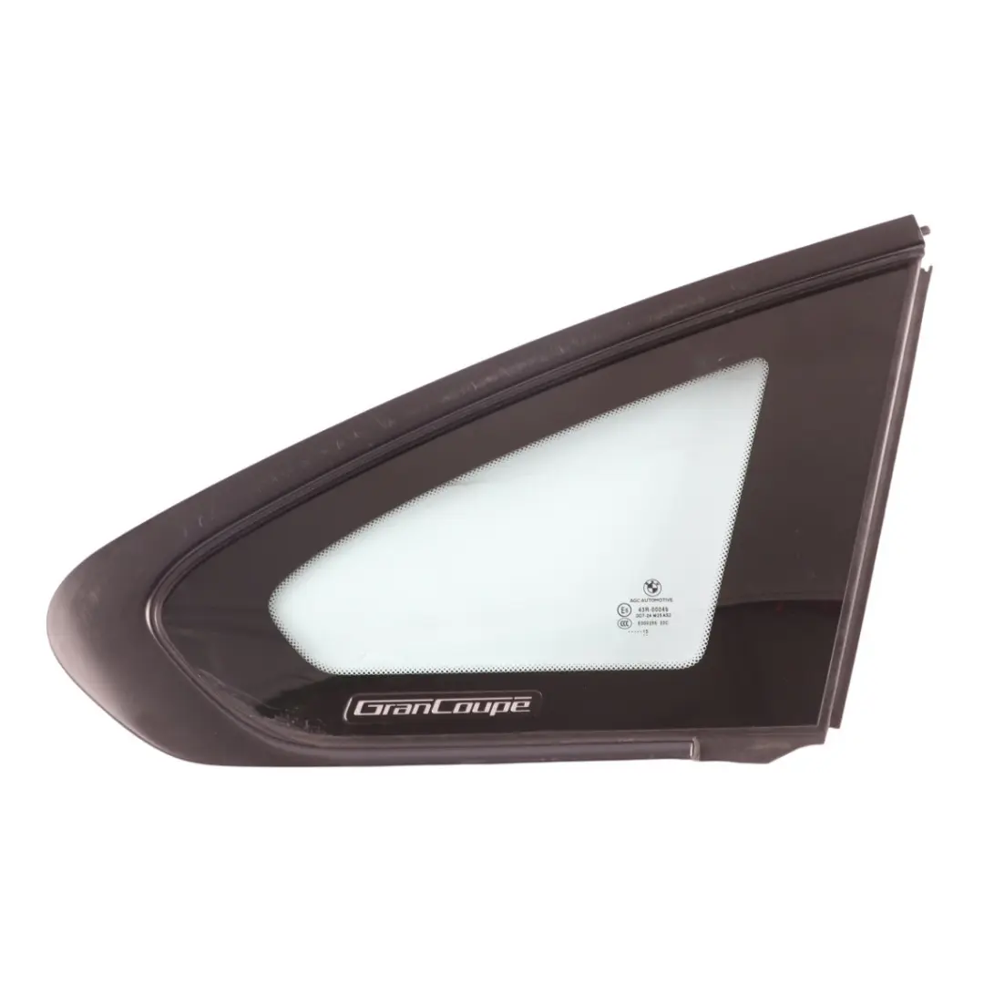 Cristal Ventana Triangular Lateral Trasera Derecha AS2 para BMW F36 con número de pieza 7412018 BMW F36 Cristal Ventana Triangular Lateral Trasera Derecha AS2 - SKU 7412018 - Número de pieza 7412018