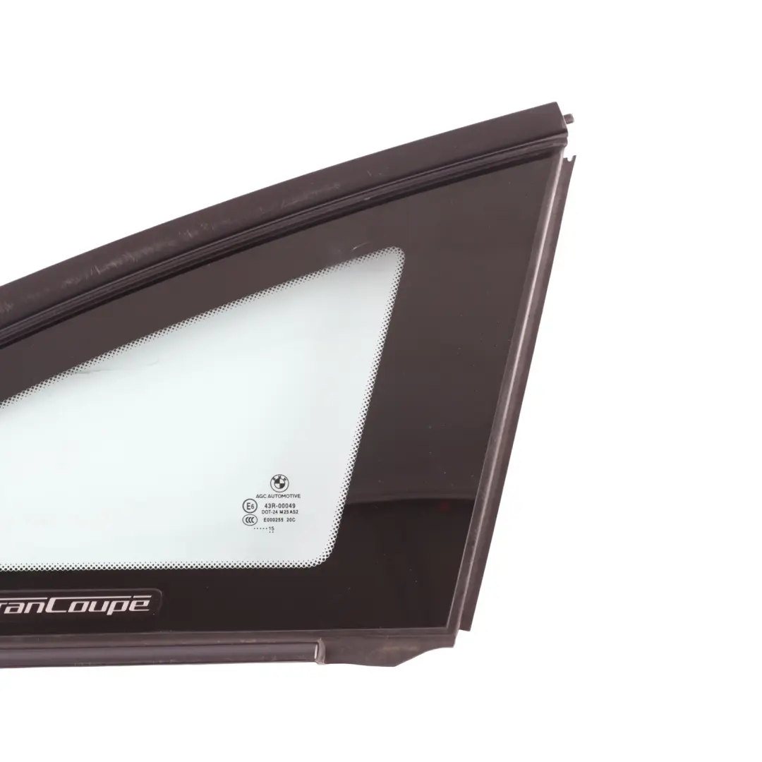 Side Quarter Triangular Window Glass Right O/S AS2 to BMW F36 Rear with Part number 7412018 BMW F36 Rear Side Quarter Triangular Window Glass Right O/S AS2 - SKU 7412018 - Part number 7412018
