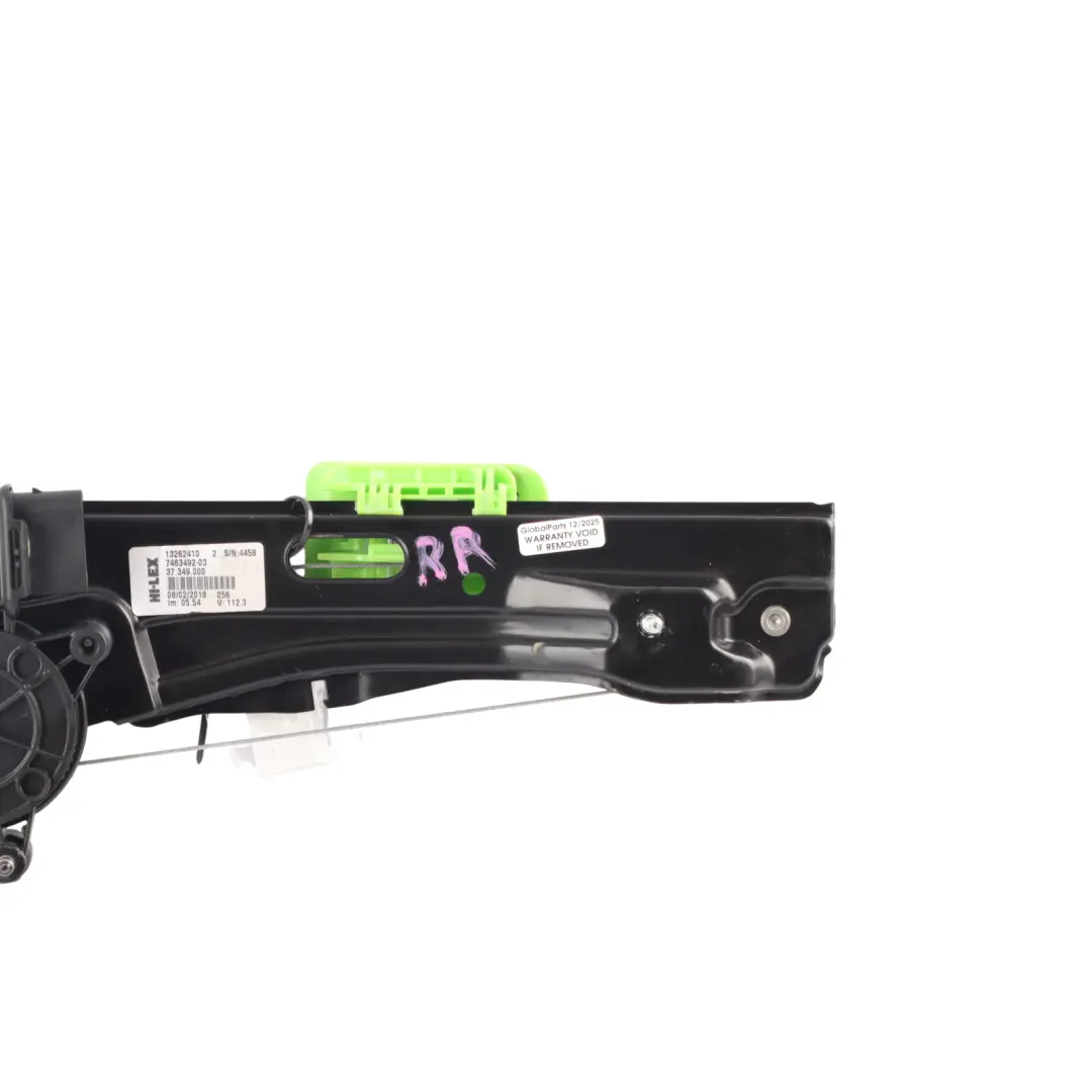 BMW F48 Rear Door Window Regulator Lifter Motor Mechanism Right O/S - SKU 7463492 - Part number 7463492