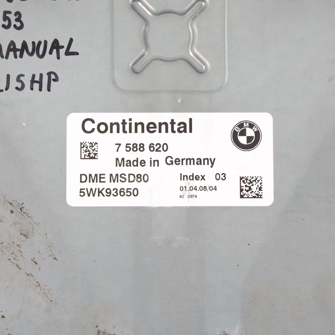 N53 218HP Kit ECU Unità Di Controllo DME Manuale per BMW E60 E90 325i 525i con numero di parte 7588620 BMW E60 E90 325i 525i N53 218HP Kit ECU Unità Di Controllo DME Manuale - SKU 7588620-7 - Numero di parte 7588620