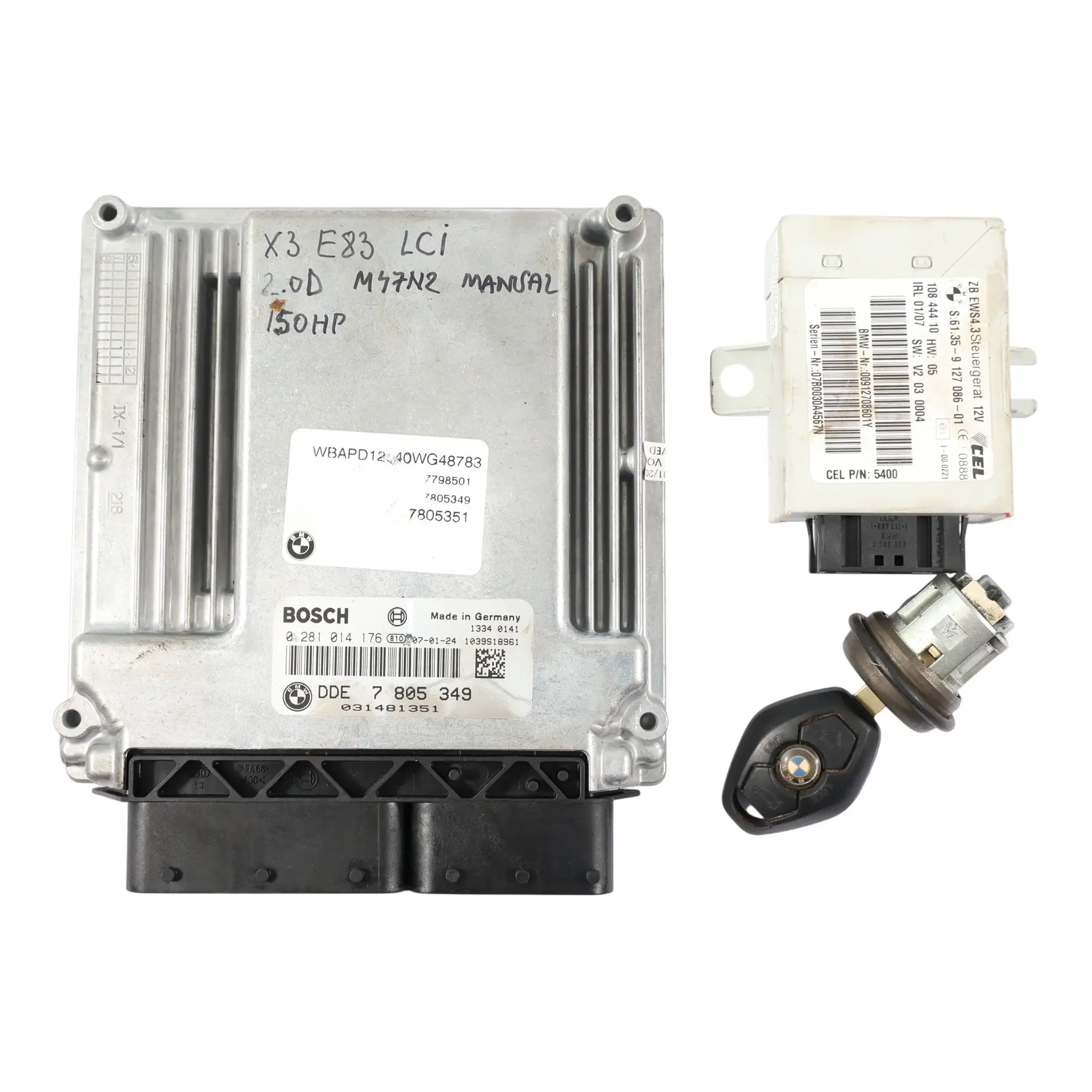 BMW X3 E83 LCI M47N2 2.0D 150HP Kit ECU Control Motor DDE 7805349 Manual
