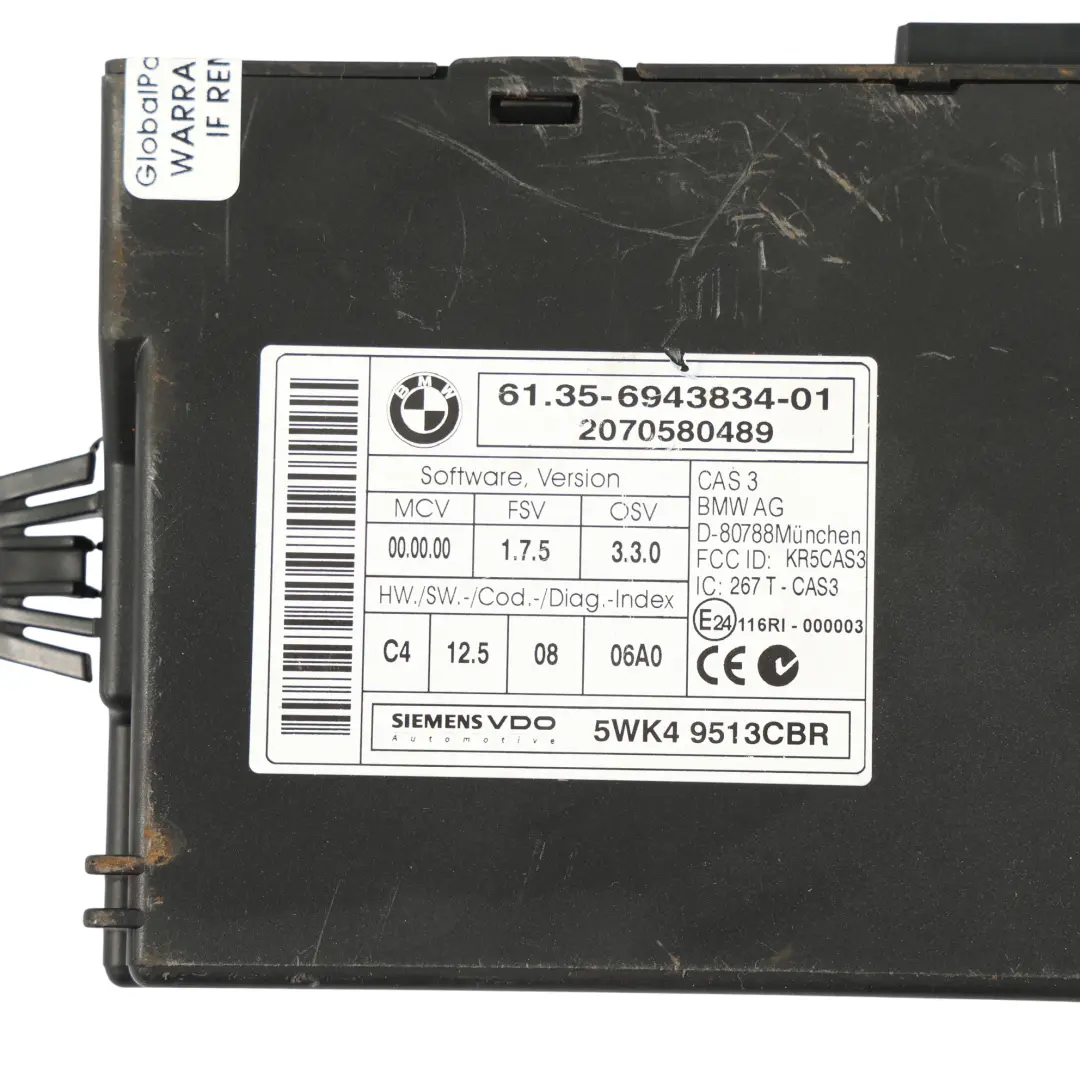 BMW E60 E61 LCI 535d M57N2 286HP Motore Controllo ECU KIT DDE Automatico - SKU 7806379-2 - Numero di parte 7806379