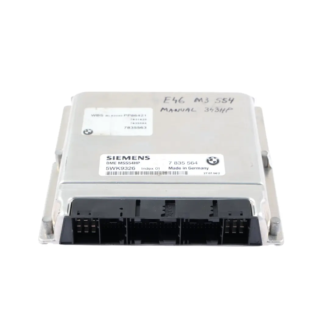 S54 343PS Motor Steuer Gerät Kit ECU DDE Manuelles für BMW E46 M3 mit Teilenummer 7835564 BMW E46 M3 S54 343PS Motor Steuer Gerät Kit ECU DDE Manuelles - SKU 7835564-3 - Teilenummer 7835564