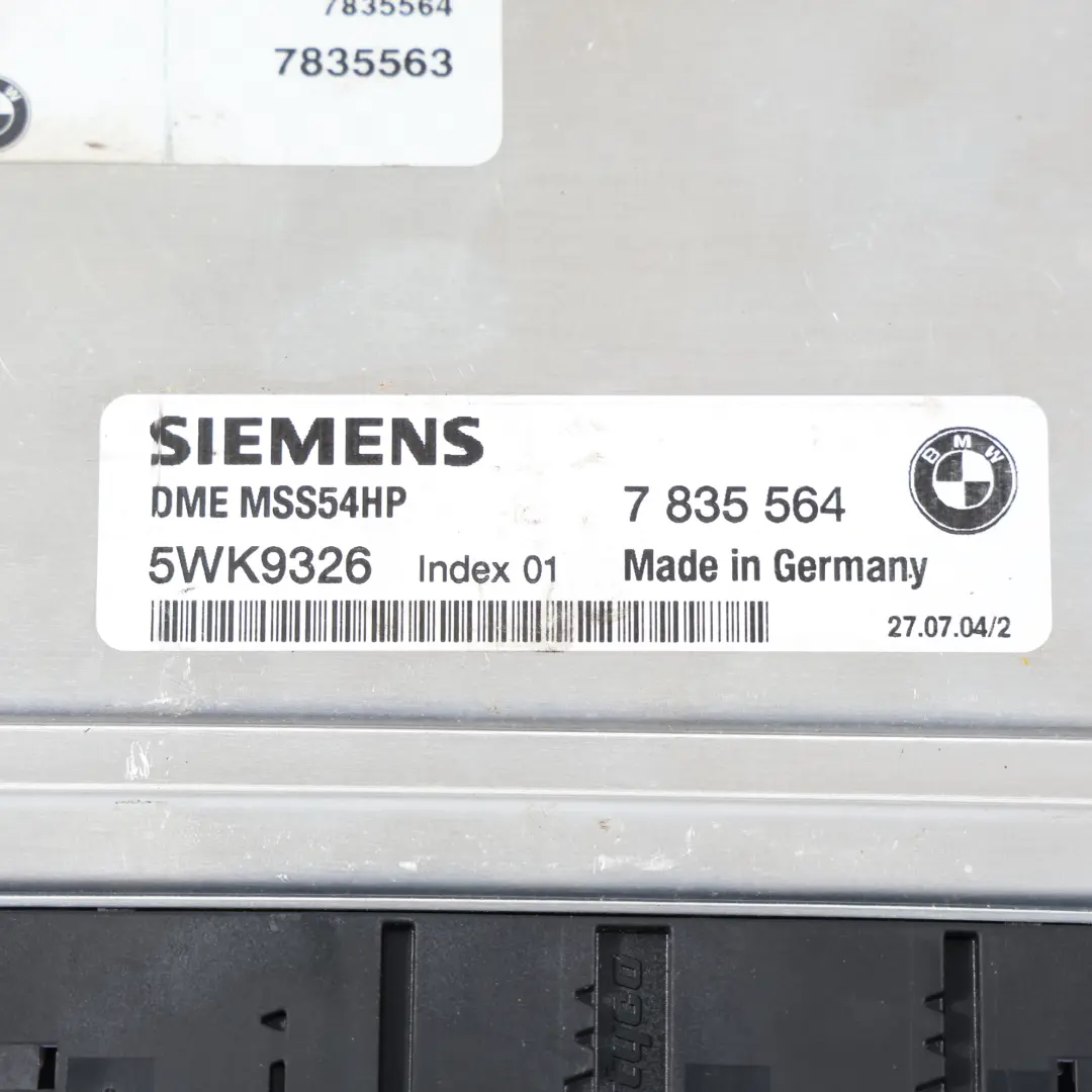 BMW E46 M3 S54 343PS Motor Steuer Gerät Kit ECU DDE Manuelles - SKU 7835564-3 - Teilenummer 7835564