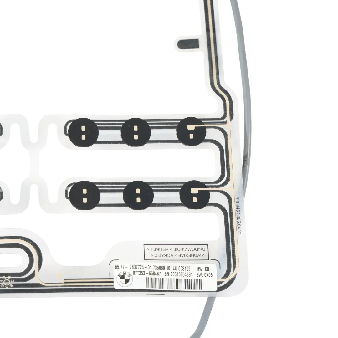 BMW Z4 E85 E86 Tapis De Capteur De Présence De Siège Avant Côté Passager - SKU 7837724 - Numéro de pièce 7837724