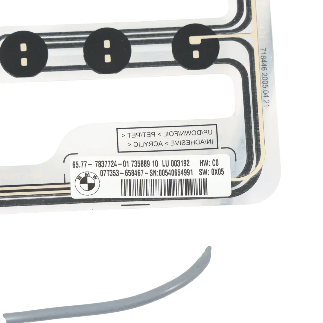 BMW Z4 E85 E86 Mata Czujnika Zajętości Fotela Przód Strona Pasażera - SKU 7837724 - Numer Części 7837724