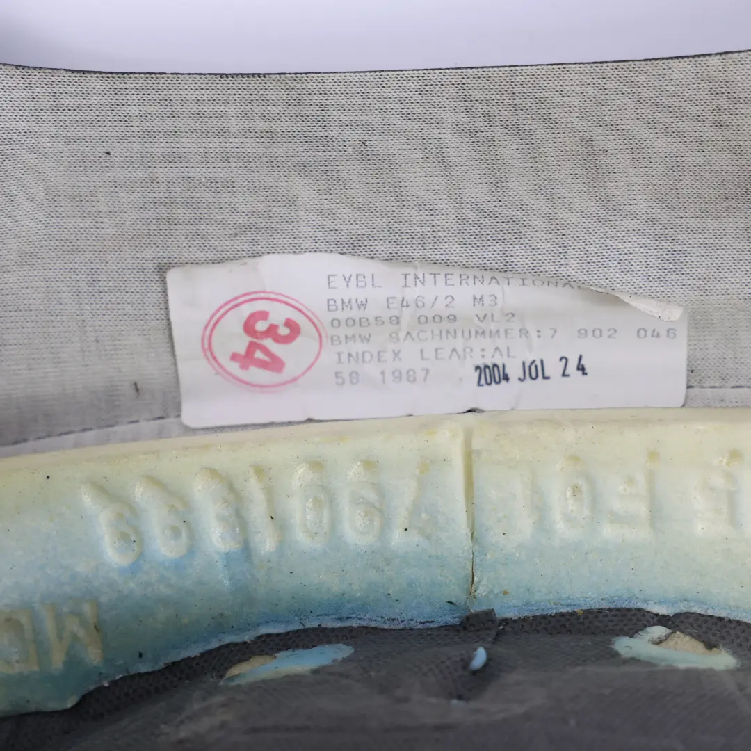 Oparcie Fotela Przód Przedniego Czarna Skóra 7902046 do BMW E46 M3 o numerze 7902076 BMW E46 M3 Oparcie Fotela Przód Przedniego Czarna Skóra 7902046 - SKU 7902076 - Numer Części 7902076