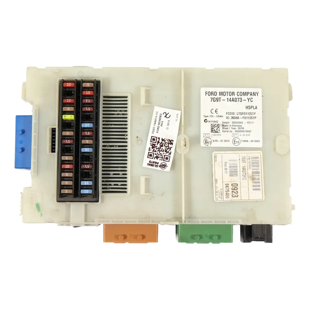 Mk4 Boîte Fusibles Module Carrosserie BCM 2.2 Tdci pour Ford Mondeo à propos du numéro de pièce 7G9T-14A073-YC Ford Mondeo Mk4 Boîte Fusibles Module Carrosserie BCM 2.2 Tdci - SKU 7G9T-14A073-YC - Numéro de pièce 7G9T-14A073-YC