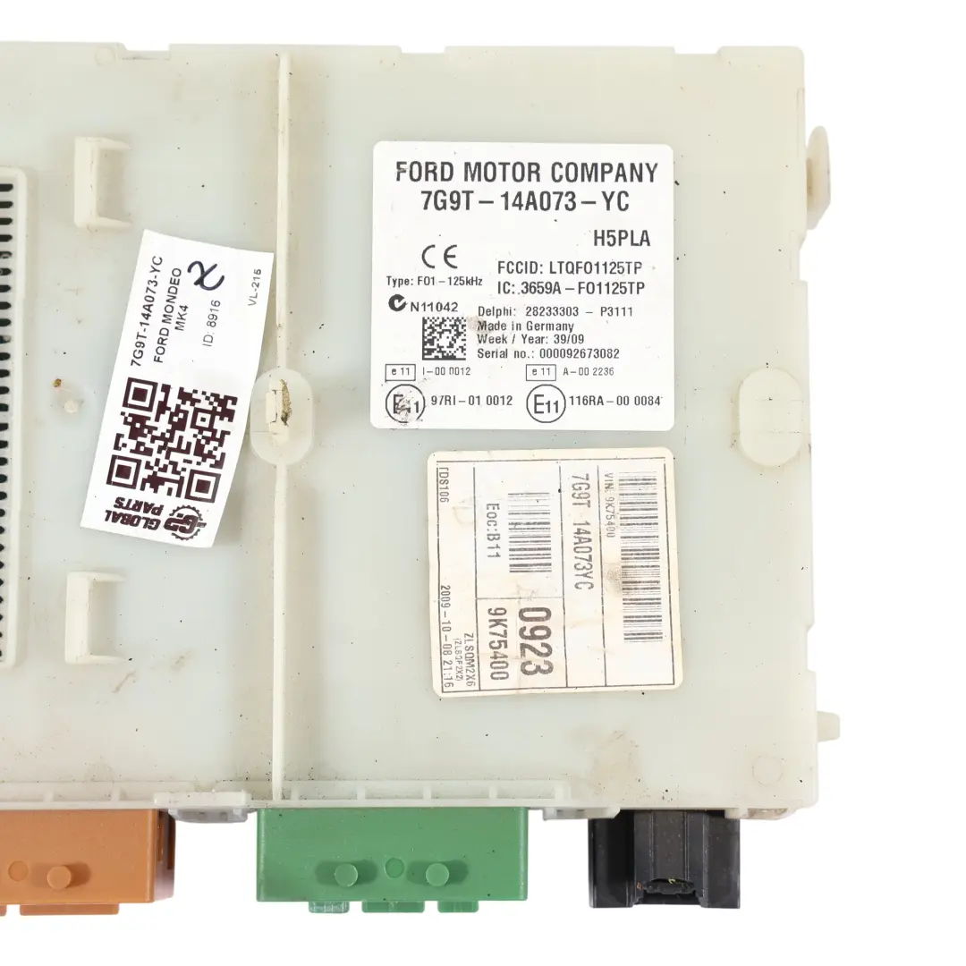 Ford Mondeo Mk4 Fuse Box Body Control Module BCM Unit 2.2 TDCi - SKU 7G9T-14A073-YC - Part number 7G9T-14A073-YC