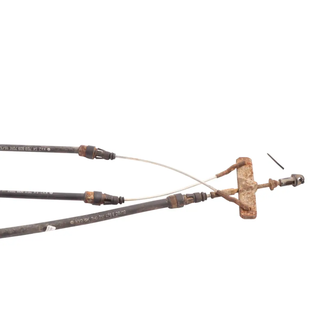 VW Volkswagen Transporter T5 Handbrake Hand Brake Cables SET X3 - SKU 7H0711476E - Part number 7H0711476E