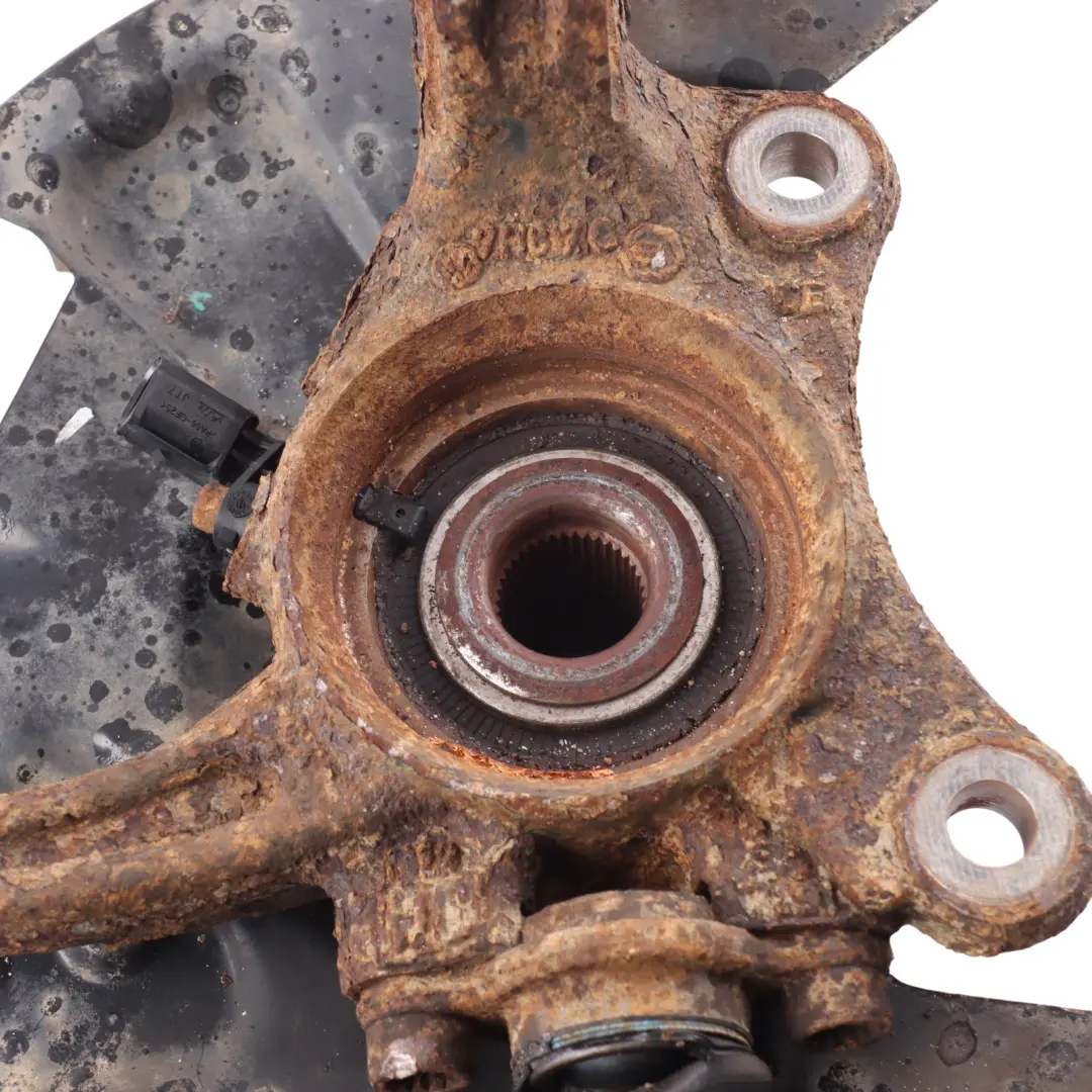 VW Volkswagen Transporter T5 Front Axle Wheel Hub Knuckle Left N/S - SKU 7H8407257C - Part number 7H8407257C