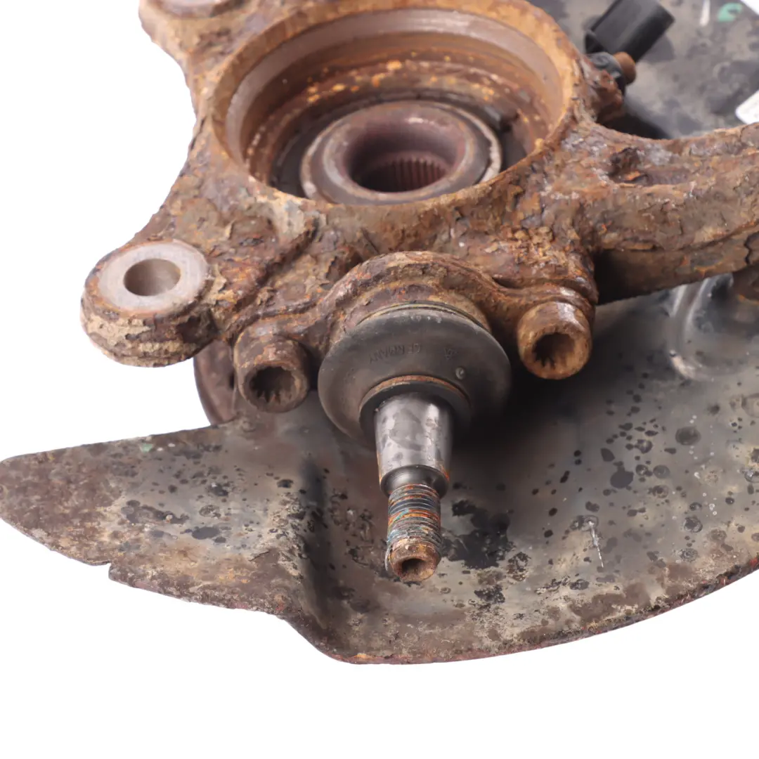 VW Volkswagen Transporter T5 Front Axle Wheel Hub Knuckle Right O/S - SKU 7H8407258C - Part number 7H8407258C