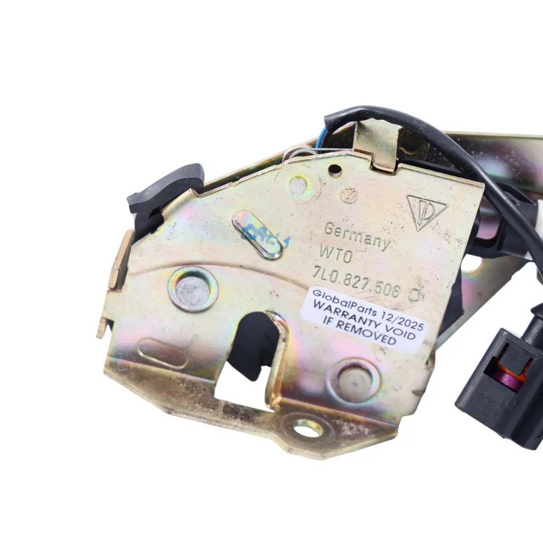 VW Volkswagen Touareg Zamek Zatrzask Klapy Bagażnika Tył - SKU 7L0827506D - Numer Części 7L0827506D