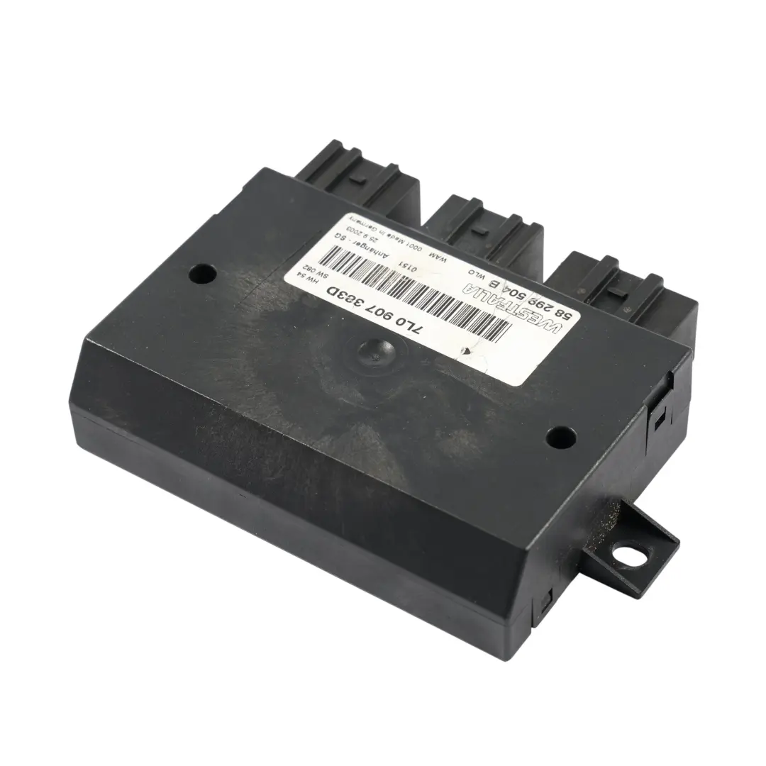 Barra De Remolque Remolque Módulo Control Unidad para Porsche Cayenne 9PA con número de pieza 7L0907383D Porsche Cayenne 9PA Barra De Remolque Remolque Módulo Control Unidad - SKU 7L0907383D - Número de pieza 7L0907383D