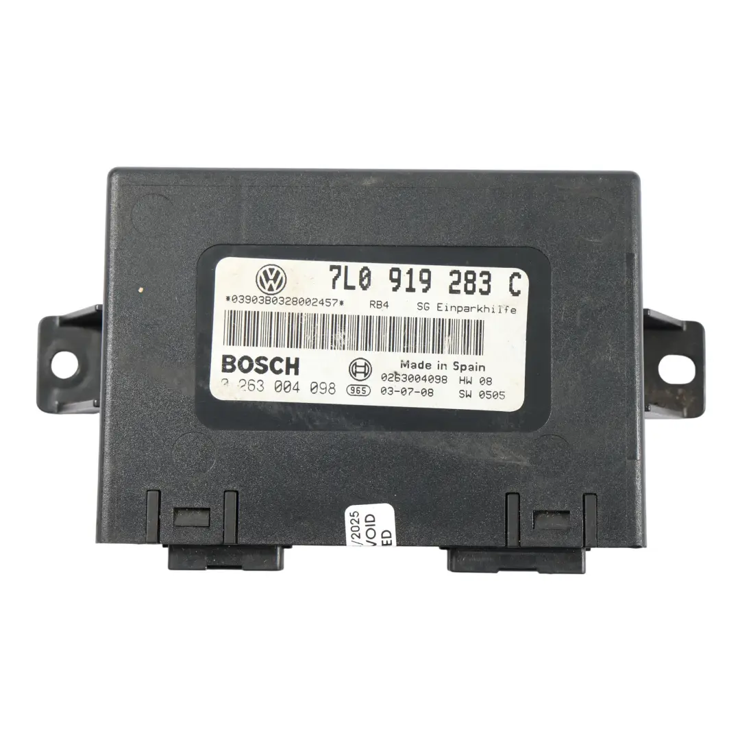 Volkswagen Touareg 7L PDC Sensore Di Parcheggio Modulo Di Controllo - SKU 7L0919283C - Numero di parte 7L0919283C