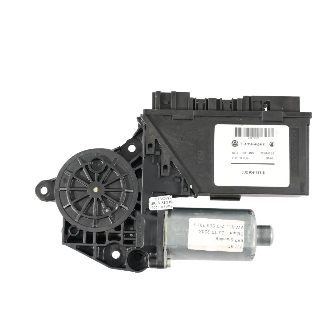 Porsche Cayenne 955 Front Window Lifter Motor Regulator Driver Side - SKU RHD-7L0959701E - Part number 7L0959701E