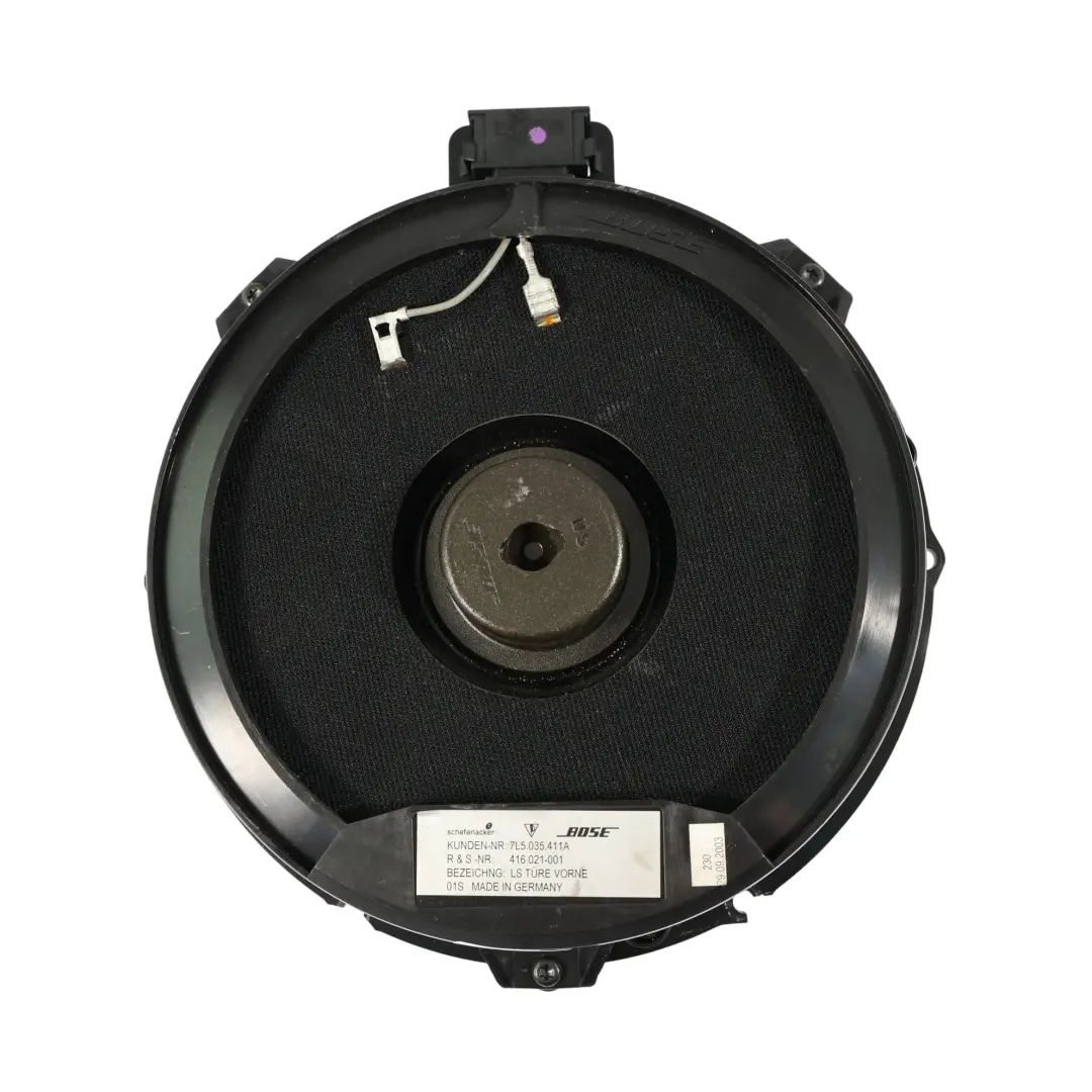 Altoparlante Basso Bose Anteriore Sinistra Destra per Porsche Cayenne 9PA con numero di parte 7L5035411A Porsche Cayenne 9PA Altoparlante Basso Bose Anteriore Sinistra Destra - SKU 7L5035411A-1 - Numero di parte 7L5035411A
