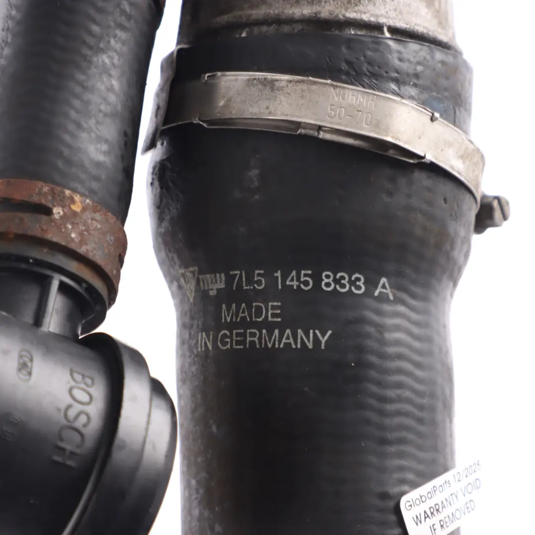 Pipe Hose Line 7L5145833A to Porsche Cayenne 9PA Turbo Intercooler with Part number 7L5145727 Porsche Cayenne 9PA Turbo Intercooler Pipe Hose Line 7L5145833A - SKU 7L5145727 - Part number 7L5145727