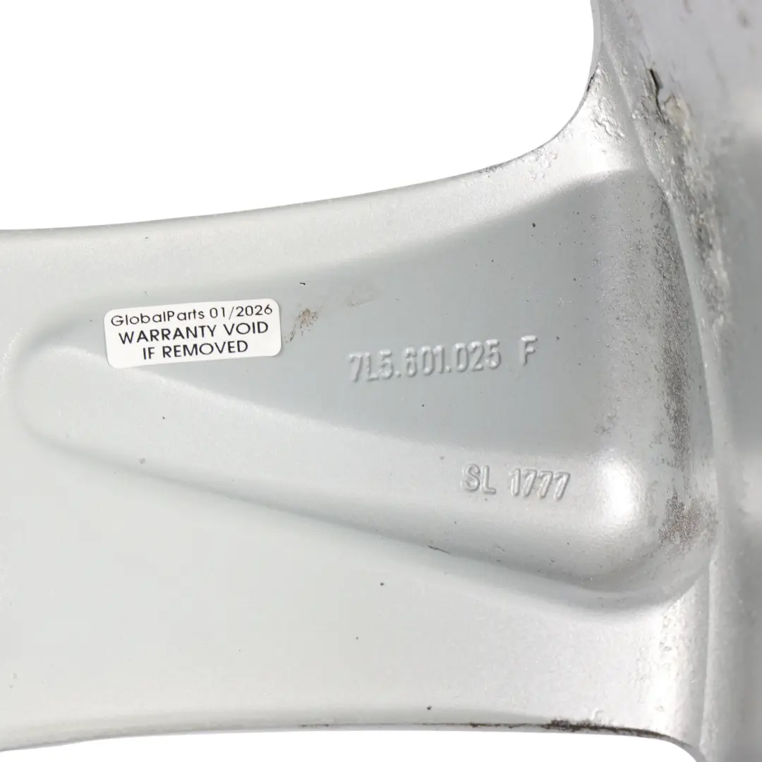 Porsche Cayenne 955 9PA Jante Alliage Argentée 20" 9J ET:60 - SKU 7L5601025F-1 - Numéro de pièce 7L5601025F