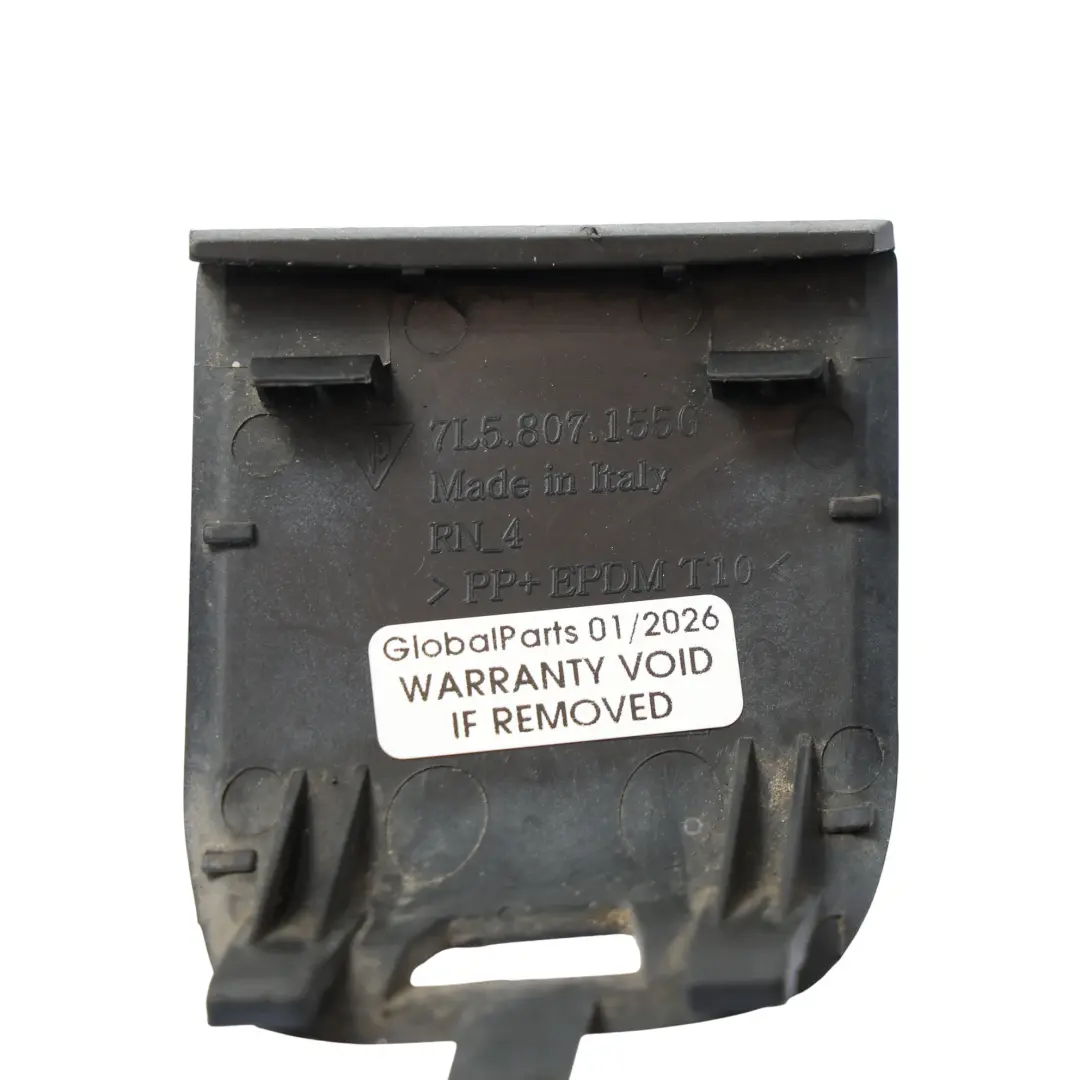 Porsche Cayenne 9PA Cache De Remorquage Pare-Chocs Avant Gauche Basalt Black C9Z - SKU 7L5807155G-BAB - Numéro de pièce 7L5807155G