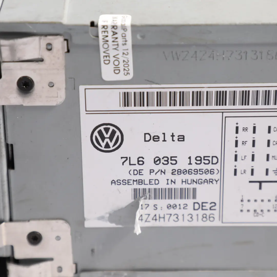 7L Radio Player Navigation Sat Nav Head Unit to VW Volkswagen Touareg with Part number 7L6035195D VW Volkswagen Touareg 7L Radio Player Navigation Sat Nav Head Unit - SKU 7L6035195D - Part number 7L6035195D