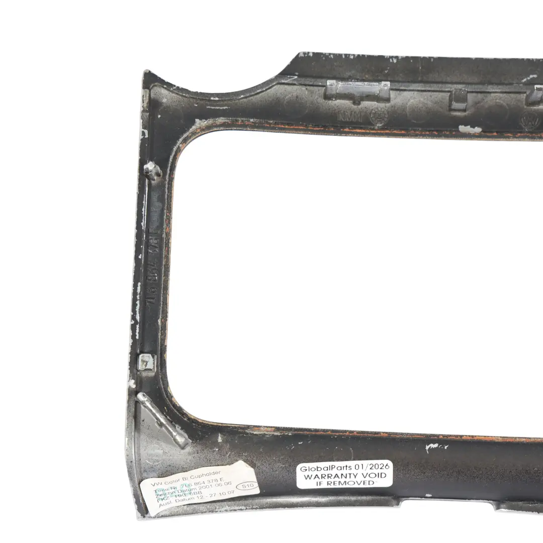 Volkswagen Touareg 7L Cache Décoratif Noir Console Central Plancher - SKU 7L6864378E-1 - Numéro de pièce 7L6864378E