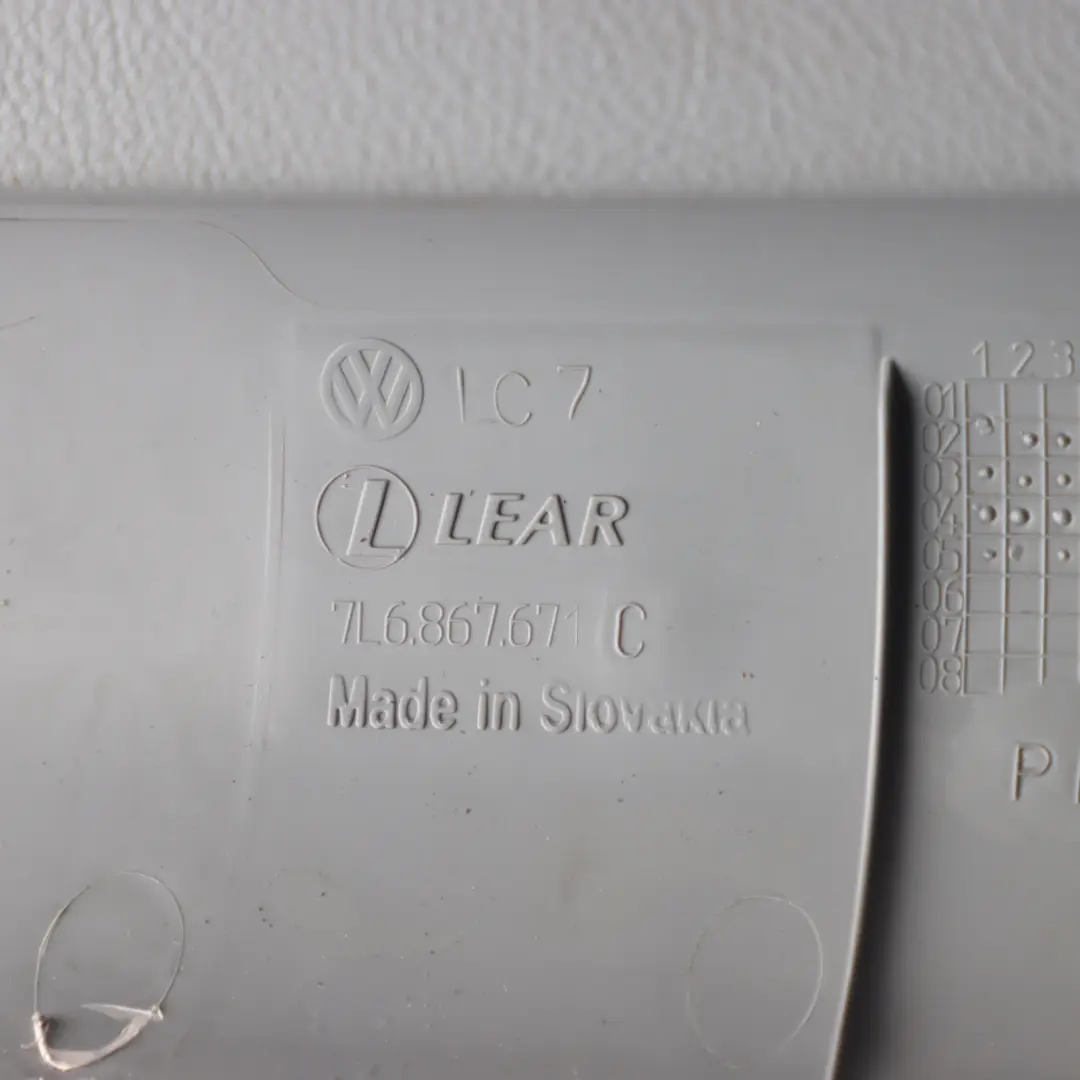 Volkswagen Touareg 7L Tailgate Window Frame Trim Cover Rear Left N/S - SKU 7L6867671C - Part number 7L6867671C