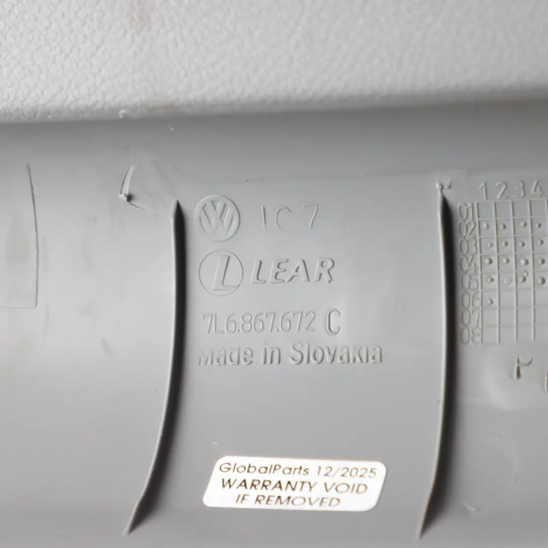 Volkswagen Touareg 7L Tailgate Window Frame Trim Cover Rear Right O/S - SKU 7L6867672C - Part number 7L6867672C