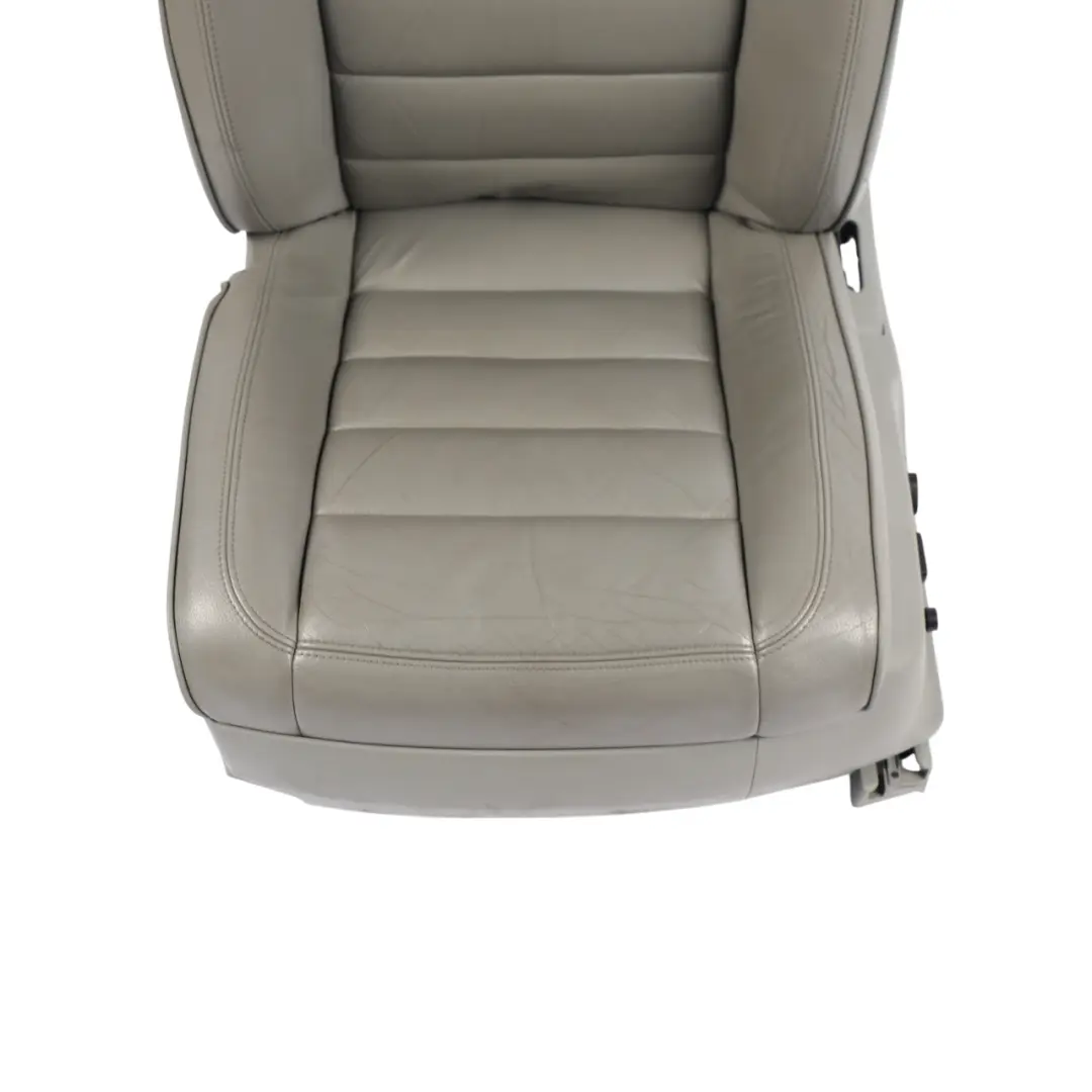 VW Touareg 7L Front Comfort Seat Heated Electric Leather Crytal Grey Left N/S - SKU 7L6881805CE - Part number 7L6881805CE