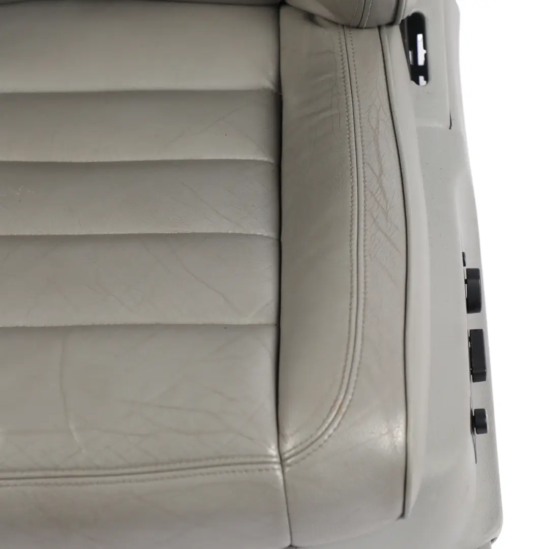 VW Touareg 7L Front Comfort Seat Heated Electric Leather Crytal Grey Left N/S - SKU 7L6881805CE - Part number 7L6881805CE