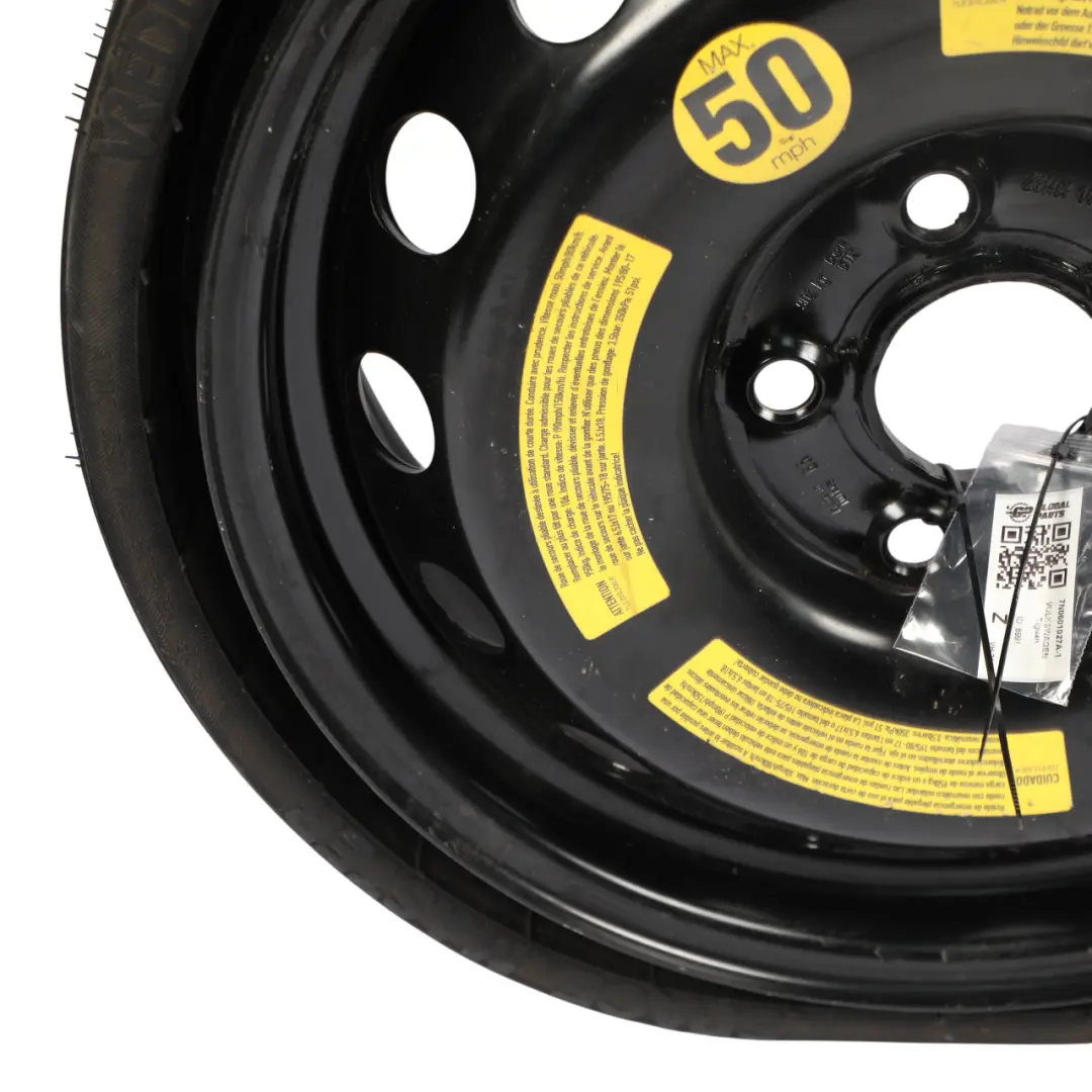 VW Touareg 7L Space Wheel Steel Rim Spare Vredestein Tire 195/75 18" - SKU 4L0601010A - Part number 4L0601010A