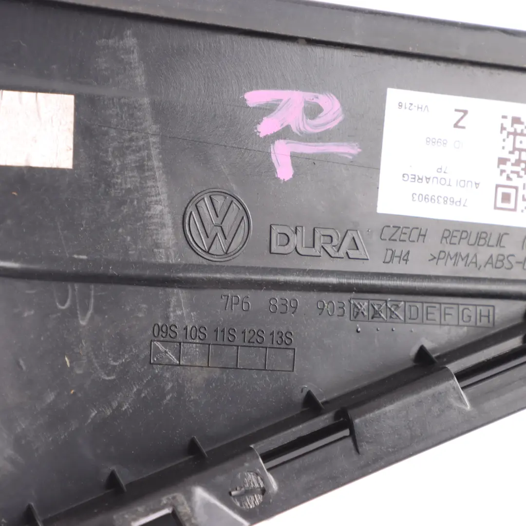 VW Touareg 7P Rivestimento Finestrino Portiera Posteriore Sinistro - SKU 7P6839903 - Numero di parte 7P6839903