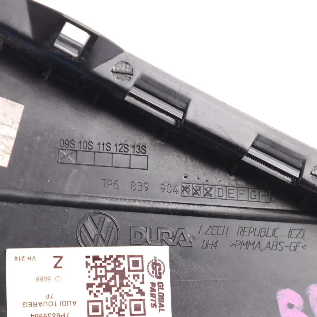 Volkswagen Touareg 7P Ramka Listwa Drzwi Tylny Prawy Tył Pionowa - SKU 7P6839904 - Numer Części 7P6839904