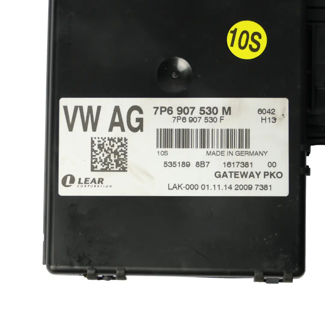 VW Volkswagen Touareg 7P Module De Commande ECU Gateway - SKU 7P6907530M - Numéro de pièce 7P6907530M