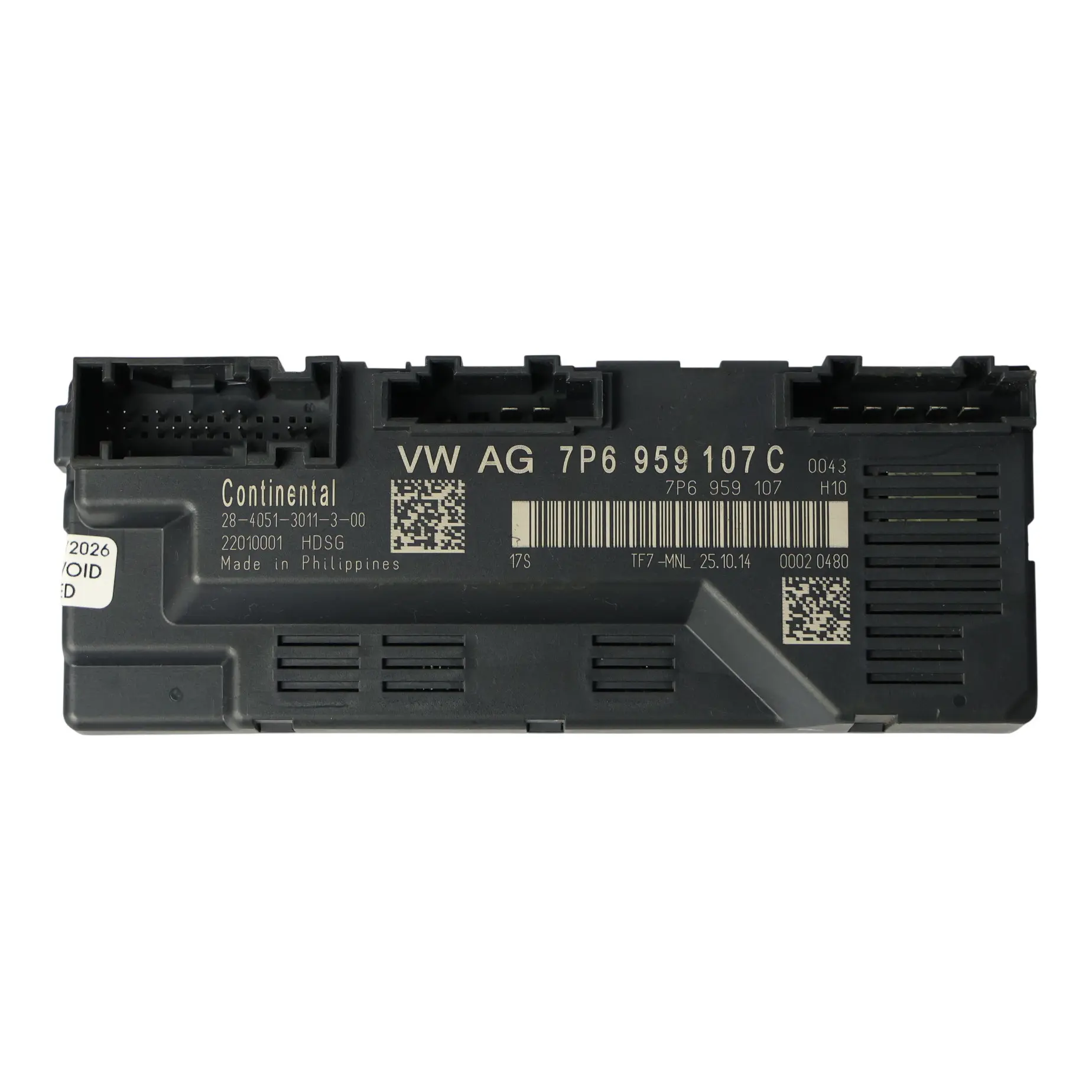 VW Volkswagen Touareg 7P Rear Boot Lid Tailgate Control Module Unit 7P6959107C