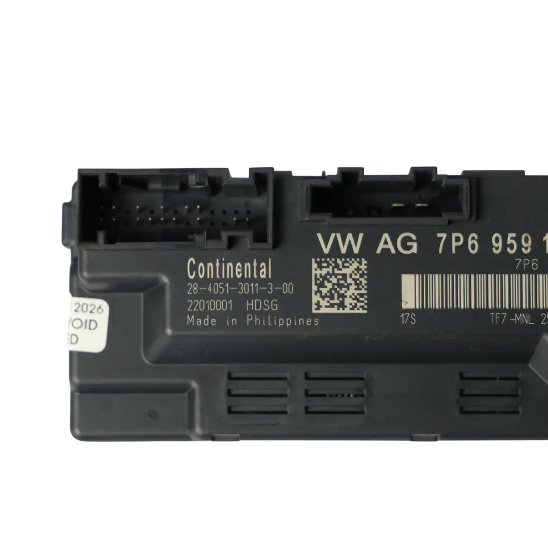 7P Rear Boot Lid Tailgate Control Module Unit to VW Volkswagen Touareg with Part number 7P6959107C VW Volkswagen Touareg 7P Rear Boot Lid Tailgate Control Module Unit - SKU 7P6959107C - Part number 7P6959107C